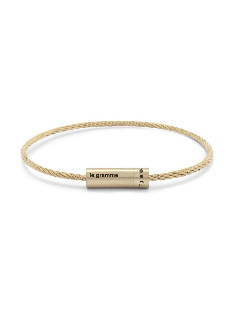 yz O Y uXbgEoOEANbg ANZT[ 11G Brushed Yellow Gold Cable Bracelet yellow gold