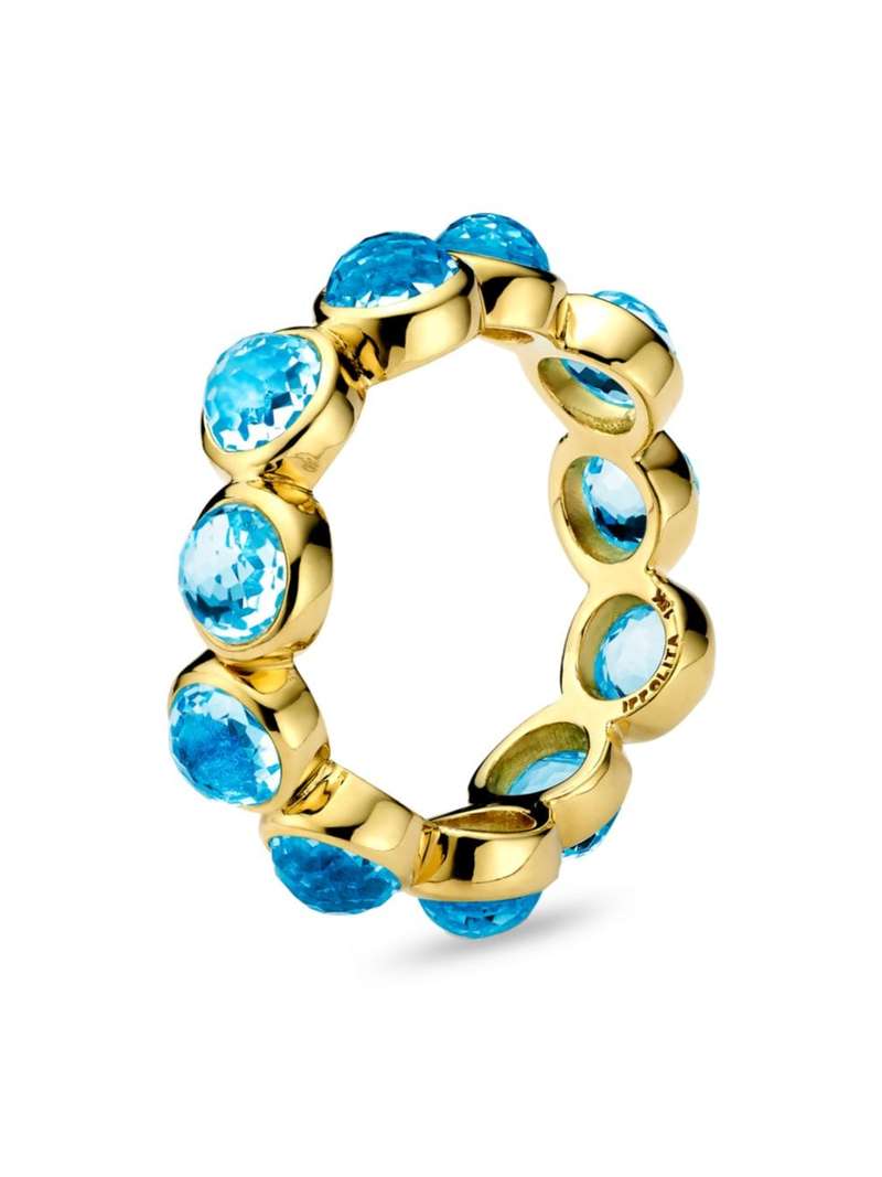 ̵ åݥꥹ ǥ  ꡼ 18K Gold Lollipop Swiss Blue Topaz Ring gold
