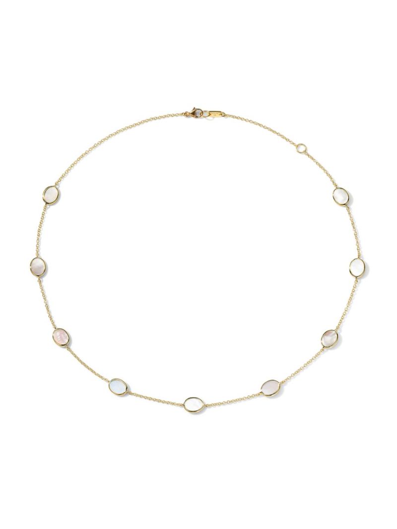 【送料無料】 イッポリスタ レディース ネックレス・チョーカー・ペンダントトップ アクセサリー Confetti 18K Yellow Gold & Mother-Of-Pearl Station Necklace yellow gold