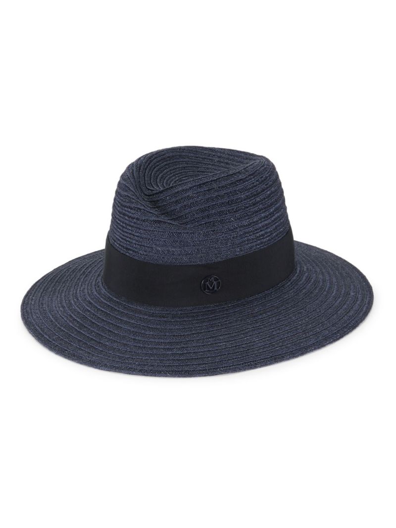 ̵ ᥾ߥå ǥ ˹ ꡼ Virginie Straw Fedora Hat navy