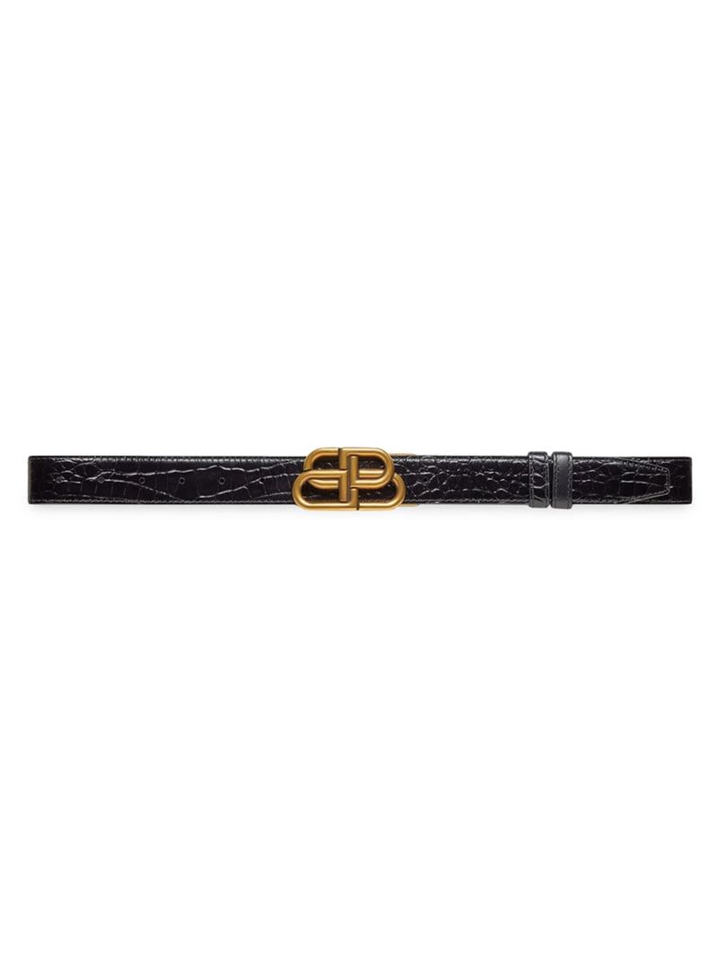 バレンシアガ 【送料無料】 バレンシアガ レディース ベルト アクセサリー BB Reversible Belt black