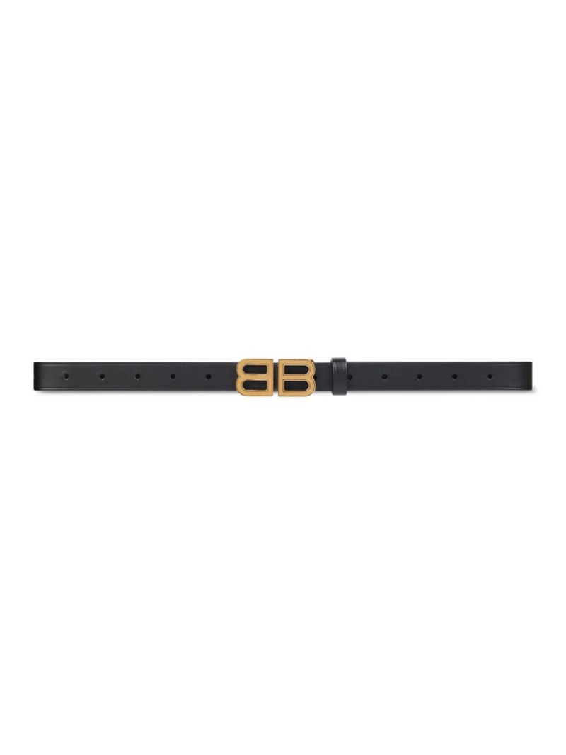 バレンシアガ 【送料無料】 バレンシアガ レディース ベルト アクセサリー Bb Hourglass Thin Belt black