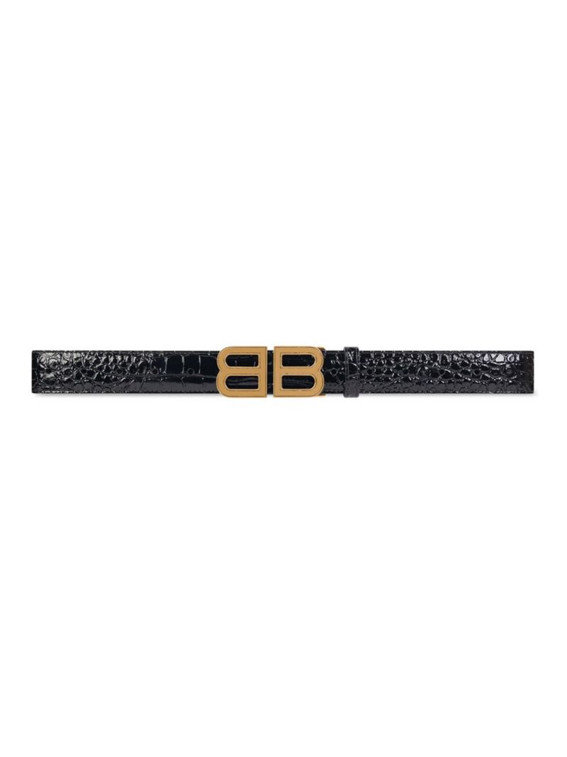 バレンシアガ 【送料無料】 バレンシアガ レディース ベルト アクセサリー Bb Hourglass Medium Belt black