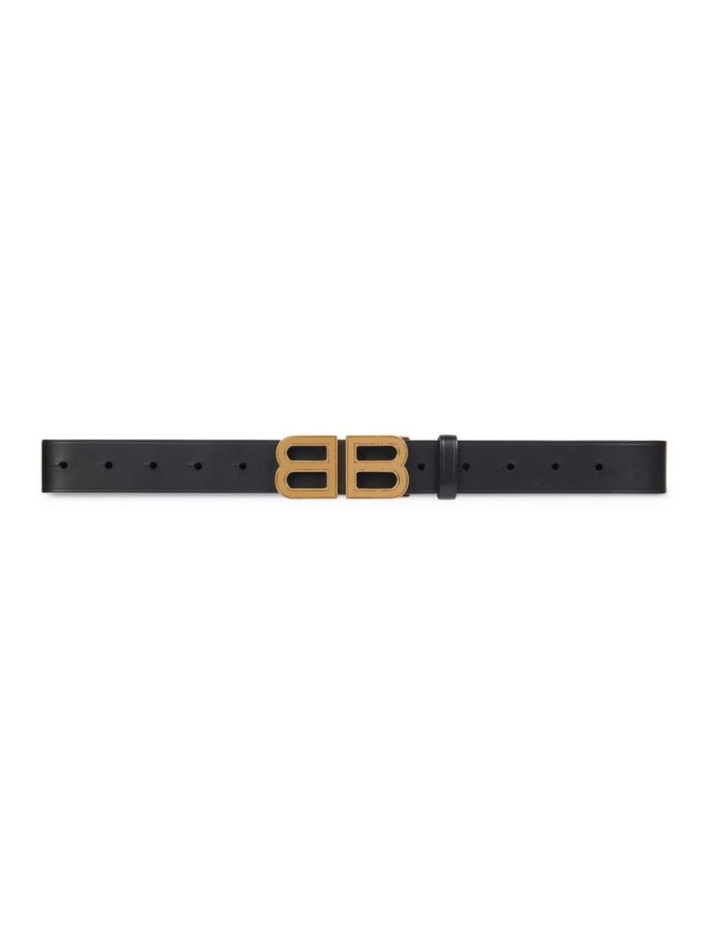 バレンシアガ 【送料無料】 バレンシアガ レディース ベルト アクセサリー Bb Hourglass Medium Belt black