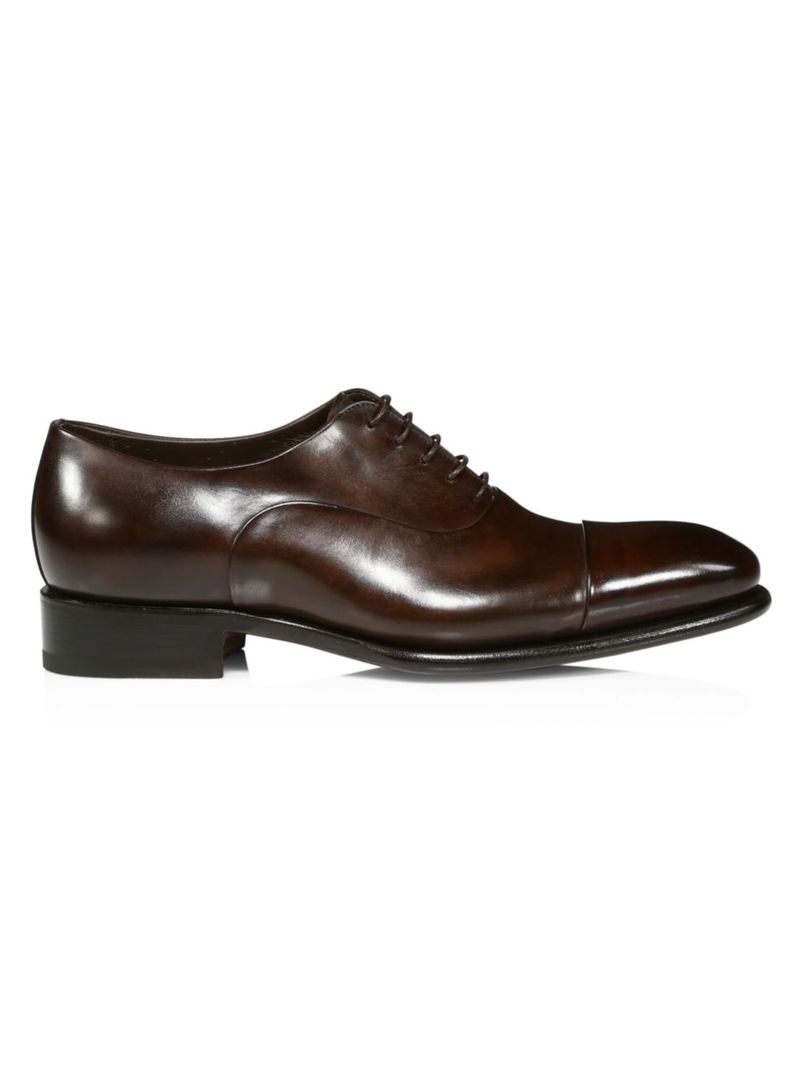 【送料無料】 サントーニ メンズ オックスフォード シューズ Isaac-VI-50 Cap-Toe Leather Oxfords dar..