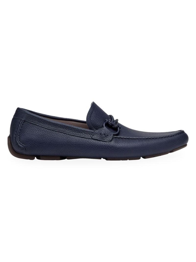 【送料無料】 サルヴァトーレ フェラガモ メンズ スリッポン・ローファー シューズ Front 4 Leather Driving Loafers blue marine