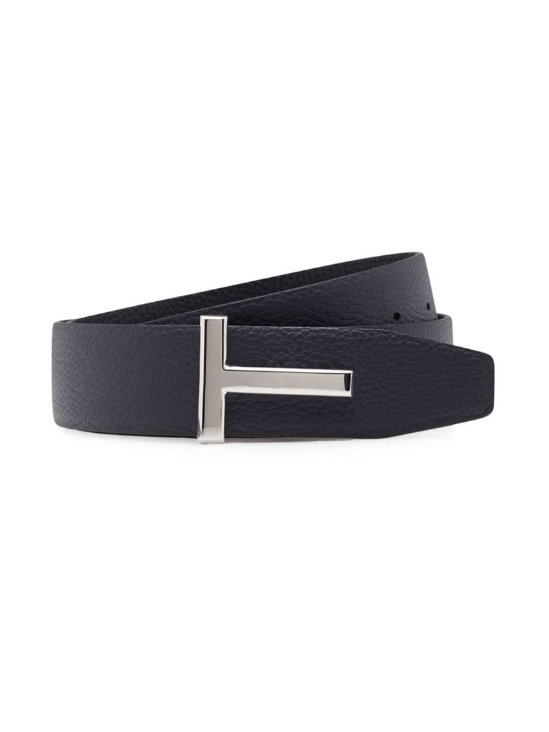 トムフォード 【送料無料】 トム・フォード メンズ ベルト アクセサリー Reversible Grained Leather Belt dark navy