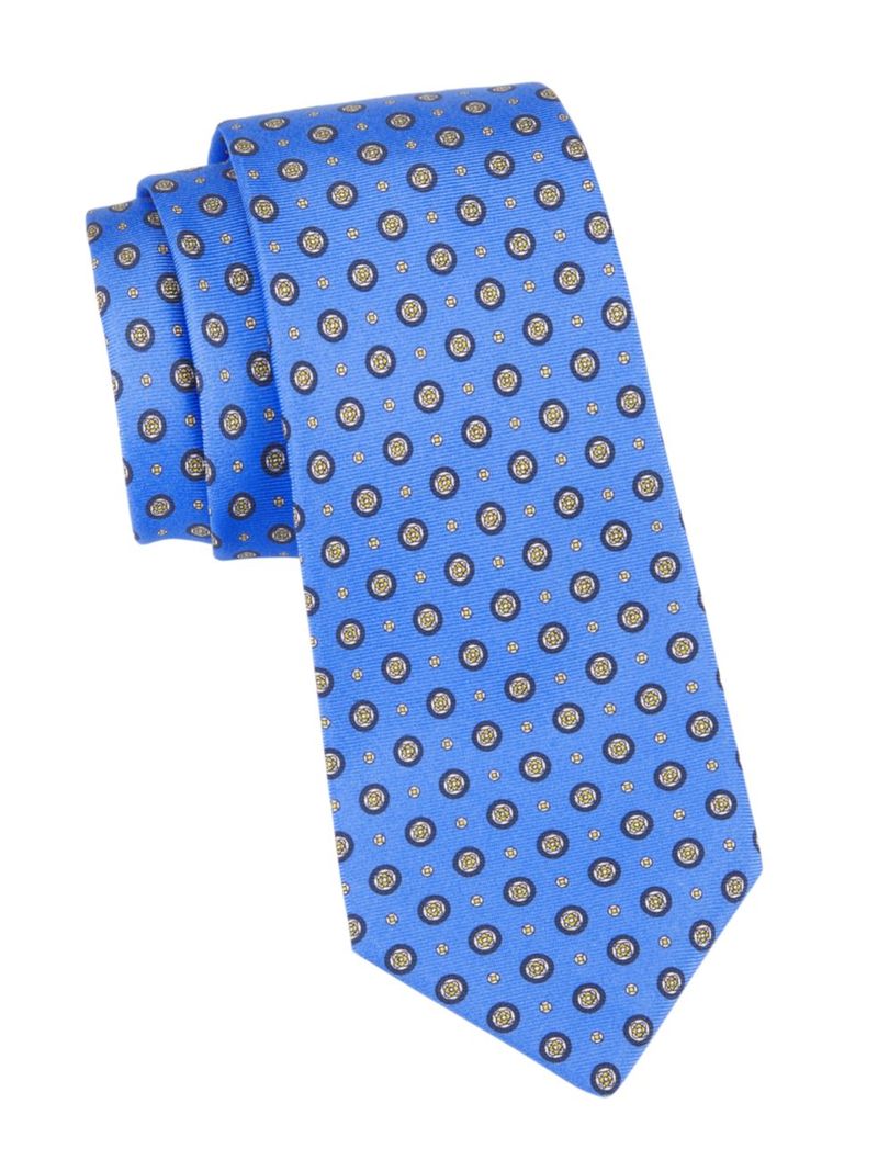 ̵ ȥ  ͥ ꡼ Floral Silk Tie blue