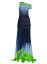 ̵ ե饬 ǥ ԡ ȥåץ Sheer Asymmetric Shoulder Maxi Dress blue lime shades