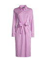 【送料無料】 ダナ キャラン ニューヨーク レディース ワンピース トップス Striped Tie-Front Shirtdress lavender multi