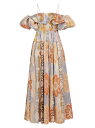 【送料無料】 ウラ・ジョンソン レディース ワンピース トップス Izra Metallic Floral Maxi-Dress ocean jasper