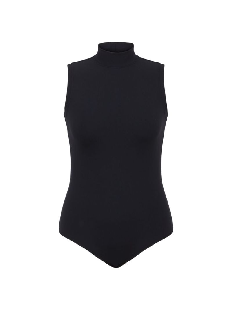 【送料無料】 スパンク レディース シャツ トップス Mock Turtleneck Bodysuit cassic black