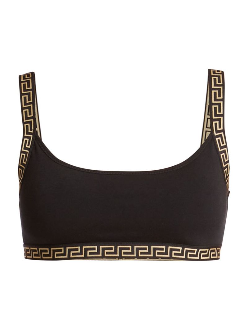 versace 【送料無料】 ヴェルサーチ レディース ブラジャー アンダーウェア Greek Key Bra black