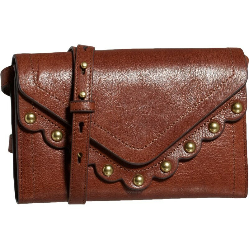 【送料無料】 ラッキーブランド レディース ショルダーバッグ バッグ Lucky Brand Ruth Scalloped Crossbody Bag - Leather Whiskey