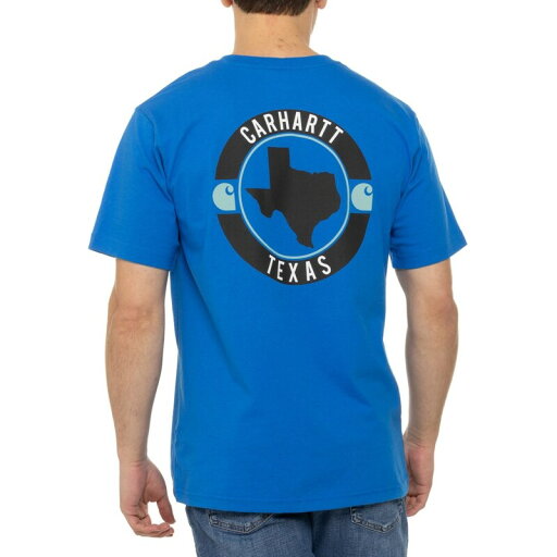 【送料無料】 カーハート メンズ シャツ トップス Carhartt 106079 Big and Tall Relaxed Fit Heavyweight Texas Graphic T-Shirt - Short Sleeve Blue Glow 【送料無料】 カーハート メンズ シャツ トップス Carhartt 106079 Big and Tall Relaxed Fit Heavyweight Texas Graphic T-Shirt - Short Sleeve Blue Glow