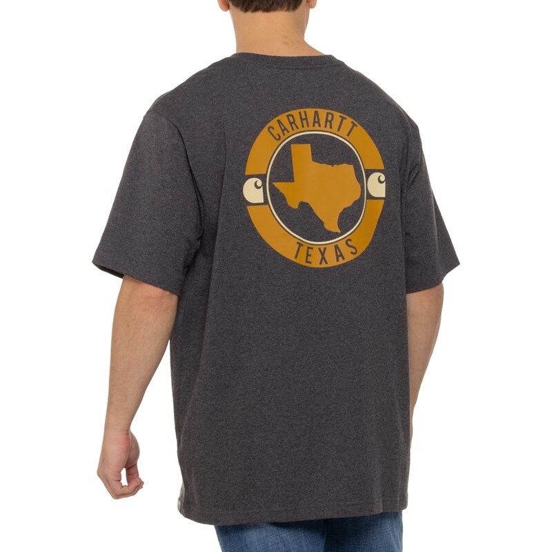 【送料無料】 カーハート メンズ シャツ トップス Carhartt 106079 Big and Tall Relaxed Fit Heavyweight Texas Graphic T-Shirt - Short Sleeve Blue Glow