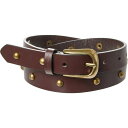【送料無料】 ラッキーブランド レディース ベルト アクセサリー Lucky Brand Domed Studded Belt - Leather Brown(4)
