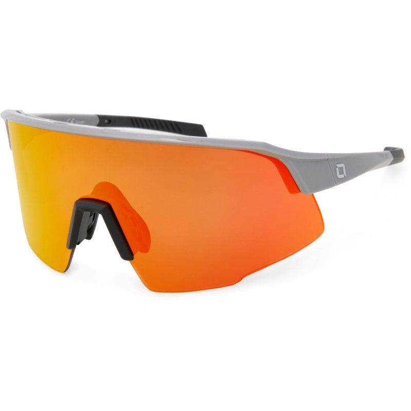 【送料無料】 オプチックナーブ メンズ サングラス・アイウェア アクセサリー Optic Nerve FixieStealth Shield Sunglasses - Mirror Lens Shiny Gray/Brown Lens/Red Mirror