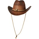 【送料無料】 ピーターグリム レディース 帽子 アクセサリー Peter Grimm Desperado Western Straw Hat Brown