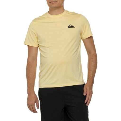 【送料無料】 クイックシルバー メンズ ハーフパンツ・ショーツ 水着 Quiksilver Comp Logo Rash Guard - UPF 50+ Short Sleeve Mellow Yellow 【送料無料】 クイックシルバー メンズ ハーフパンツ・ショーツ 水着 Quiksilver Comp Logo Rash Guard - UPF 50+ Short Sleeve Mellow Yellow