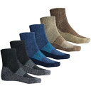 【送料無料】 コロンビア メンズ 靴下 アンダーウェア Columbia Sportswear Moisture Control Full-Cushion Socks - 6-Pack Quarter Crew (For Men) Charcoal/Blue/Brown