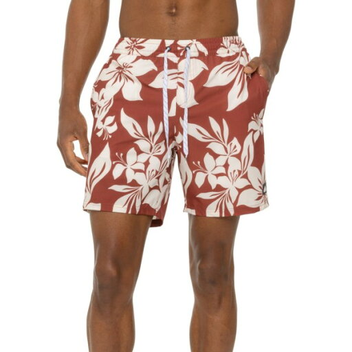【送料無料】 クイックシルバー メンズ ハーフパンツ・ショーツ 水着 Quiksilver Hamilton Hibiscus Print Volley Swim Shorts Rust 【送料無料】 クイックシルバー メンズ ハーフパンツ・ショーツ 水着 Quiksilver Hamilton Hibiscus Print Volley Swim Shorts Rust