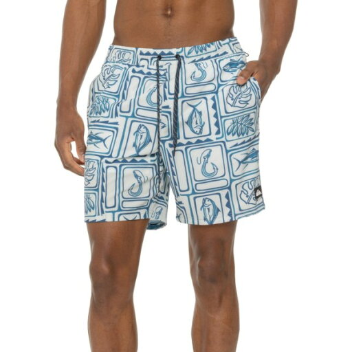 【送料無料】 クイックシルバー メンズ ハーフパンツ・ショーツ 水着 Quiksilver Tiki Print Swim Shorts - 17" Light Grey 【送料無料】 クイックシルバー メンズ ハーフパンツ・ショーツ 水着 Quiksilver Tiki Print Swim Shorts - 17" Light Grey