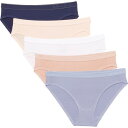 【送料無料】 ナウティカ レディース パンツ アンダーウェア Nautica Debossed Logo Seamless Panties - 5-Pack B...