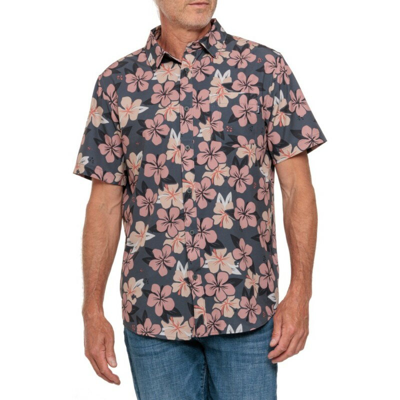 ハーレー メンズ トップス シャツ プリント Hurley Printed Woven Slub Shirt - Short Sleeve Ion Grey..