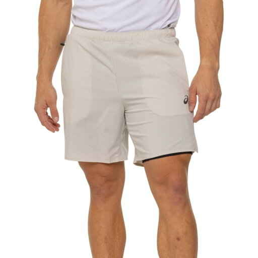 【送料無料】 アシックス メンズ ハーフパンツ・ショーツ ボトムス ASICS 2-N-1 Laser Cut Woven Shorts - 7" Lt Khaki/Black 【送料無料】 アシックス メンズ ハーフパンツ・ショーツ ボトムス ASICS 2-N-1 Laser Cut Woven Shorts - 7" Lt Khaki/Black
