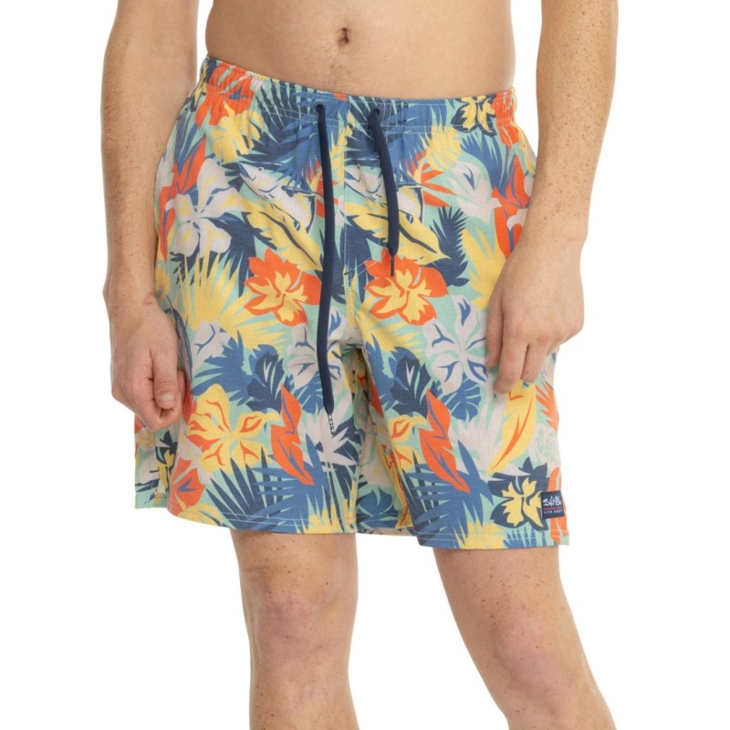 【送料無料】 ソルトライフ メンズ ハーフパンツ・ショーツ 水着 SALT LIFE Tropical Tuna Boardshorts Green