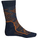 【送料無料】 アイスブレーカー メンズ 靴下 アンダーウェア Icebreaker Light Cushion Hiking Socks - Merino Wool Crew (For Men) Fathom/Koi/Midnight
