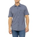 【送料無料】 クイックシルバー メンズ シャツ トップス Quiksilver Solid Beckham All-Performance Shirt - Short Sleeve Authentic Indigo