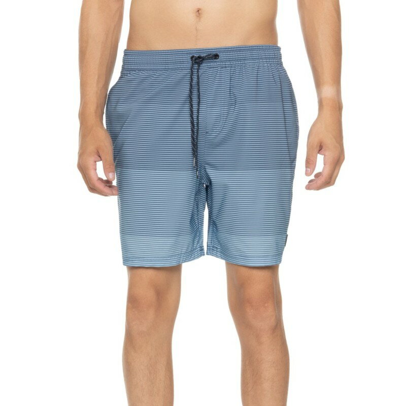 【送料無料】 クイックシルバー メンズ ハーフパンツ・ショーツ 水着 Quiksilver Ombre Stripe Print Swim Shorts - 17" Seaport