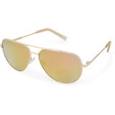 【送料無料】 ハーレー レディース サングラス・アイウェア アクセサリー Hurley Aviator Sunglasses - Mirror Lenses S...