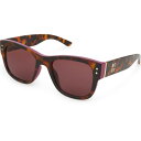 【送料無料】 ロキシー レディース サングラス・アイウェア アクセサリー Roxy Mid-Size Square Sunglasses Demi/ Magen...