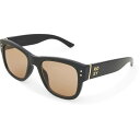 【送料無料】 ロキシー レディース サングラス・アイウェア アクセサリー Roxy Mid-Size Square Sunglasses Black/ Oliv...