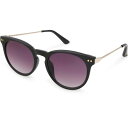 【送料無料】 ロキシー レディース サングラス・アイウェア アクセサリー Roxy Keyhole Round Sunglasses Black