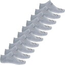 【送料無料】 サッカニー メンズ 靴下 アンダーウェア Saucony Legacy No-Show Socks - 10-Pack Below the Ankle (For Men) Grey