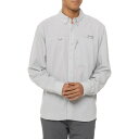 【送料無料】 コロンビア メンズ Tシャツ トップス Columbia Sportswear PFGR Solar Breeze Omni-WickR Woven Shirt - Snap Front Long Sleeve Cool Grey Heath