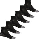 【送料無料】 コロンビア メンズ 靴下 アンダーウェア Columbia Sportswear Athletic Socks - 6-Pack Quarter Crew (For Men) Black