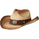 【送料無料】 ピーターグリム レディース 帽子 アクセサリー Peter Grimm Cris Western Straw Hat Tea Stain