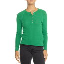【送料無料】 マックスタジオ レディース ニット・セーター アウター Max Studio Variegated Ribbed Pullover Henley Shirt - Merino Wool Long Sleeve Medium Green