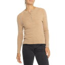 【送料無料】 マックスタジオ レディース ニット・セーター アウター Max Studio Variegated Ribbed Pullover Henley Shirt - Merino Wool Long Sleeve Cappuccino Heather