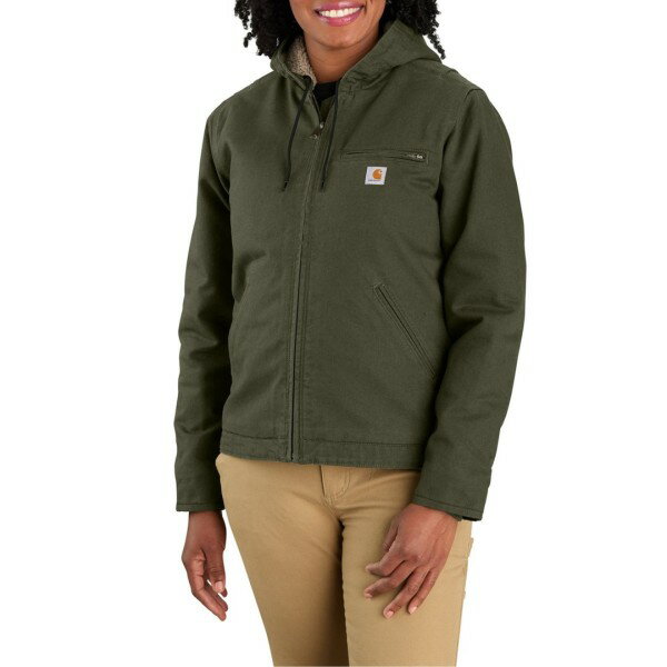 カーハート レディース アウター ジャケット・ブルゾン Carhartt 104292 Washed Duck Jacket - Sherpa ..
