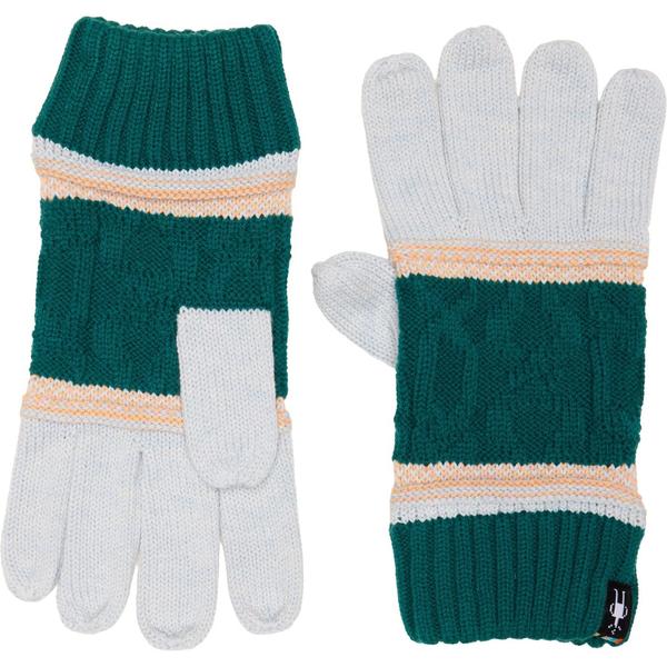 スマートウール メンズ アクセサリー 手袋 SmartWool Popcorn Cable Gloves - Merino Wool Emerald Gre..