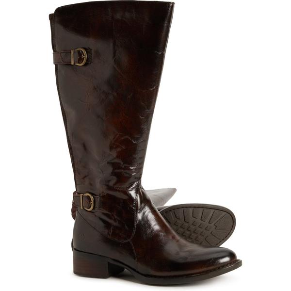 ボーン レディース シューズ ブーツ・レインブーツ レザー Born Gibb High Shaft Boots - Leather Wide..
