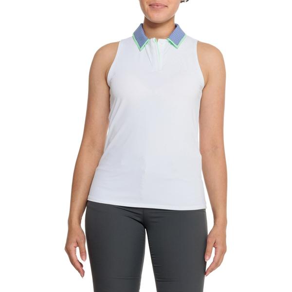 アンダーアーマー レディース トップス シャツ ノースリーブ Under Armour Iso-Chill Polo Shirt - Sleeveless White ホワイト