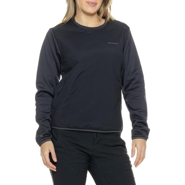サロモン レディース トップス シャツ スウェット Salomon Outline Hybrid Warm PrimaLoft Sweatshirt - Insulatedeep Black ブラック