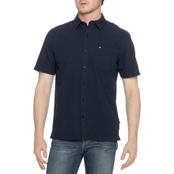 クイックシルバー メンズ トップス シャツ Quiksilver Gunther Seersucker Shirt - Short Sleeveclipse